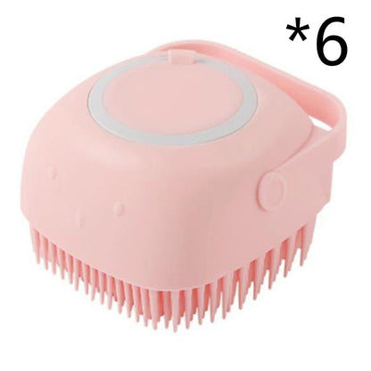 Silicone Dog Bath Brush Glove - Pet Massage & Shampoo Dispenser
