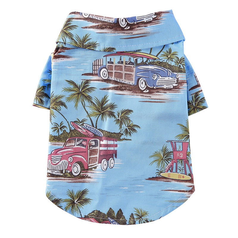 Hawaiian Dog Shirt - Cotton Summer Pet Clothing