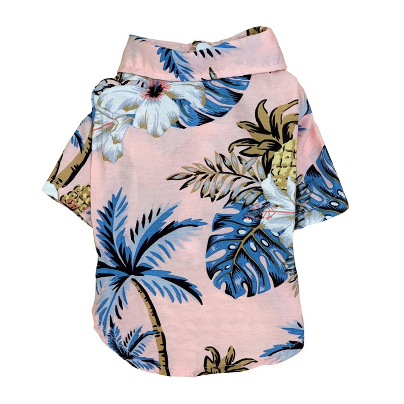 Hawaiian Dog Shirt - Cotton Summer Pet Clothing