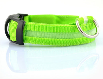 LED Dog Collar - Rechargeable Light-Up Safety Collar for Night Walks