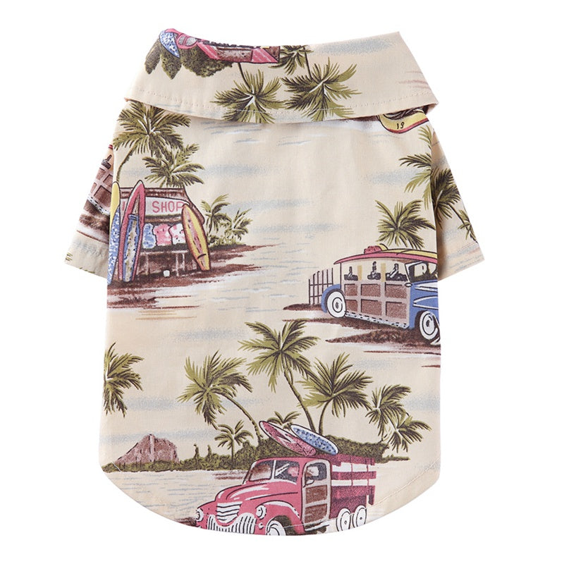 Hawaiian Dog Shirt - Cotton Summer Pet Clothing