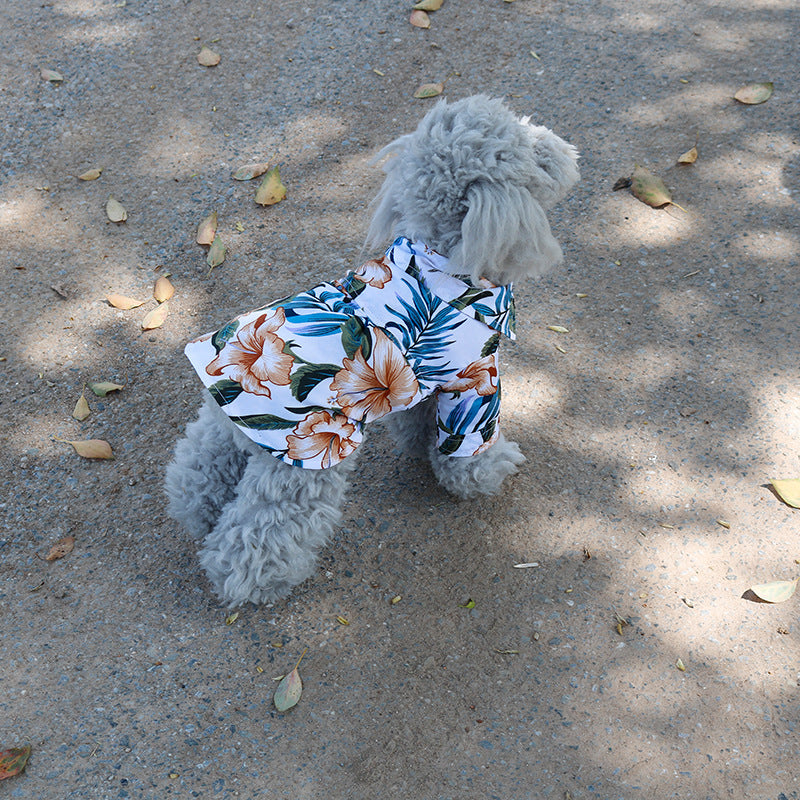 Hawaiian Dog Shirt - Cotton Summer Pet Clothing