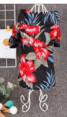 Hawaiian Dog Shirt - Cotton Summer Pet Clothing