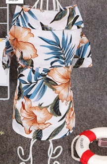 Hawaiian Dog Shirt - Cotton Summer Pet Clothing