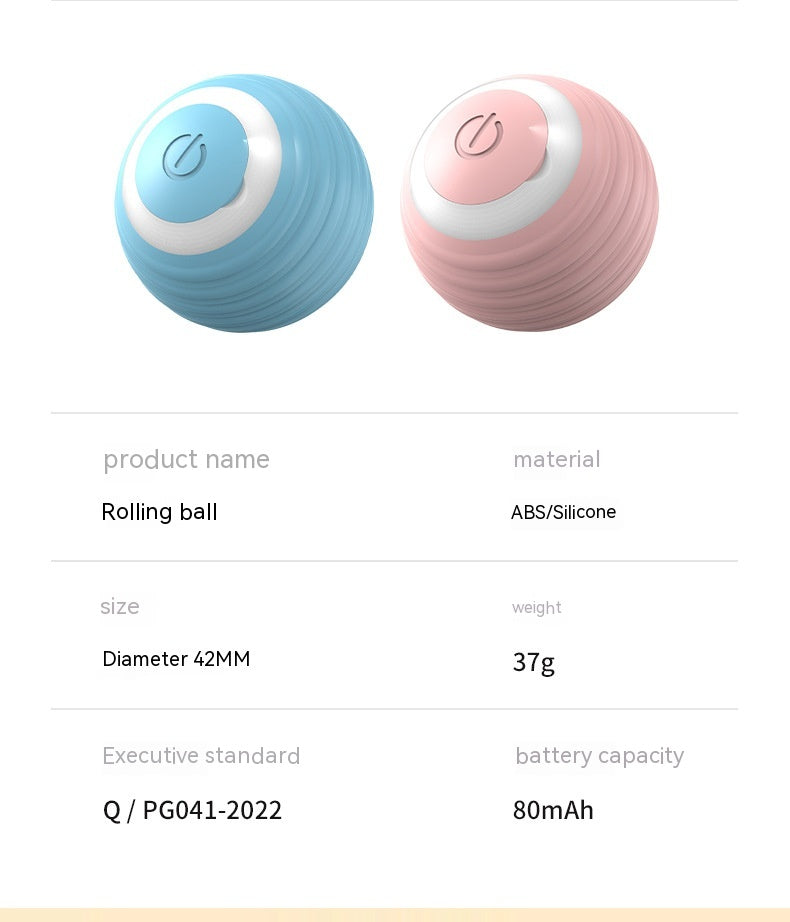 Automatic Moving Cat Toy Ball - Self-Rolling Interactive Kitten Toy