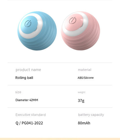 Automatic Moving Cat Toy Ball - Self-Rolling Interactive Kitten Toy