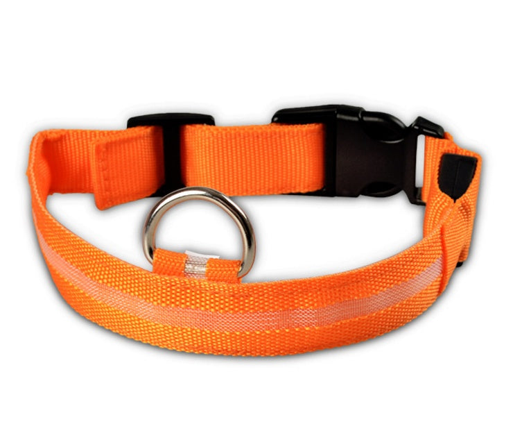 LED Dog Collar - Rechargeable Light-Up Safety Collar for Night Walks