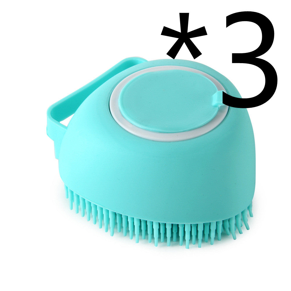 Silicone Dog Bath Brush Glove - Pet Massage & Shampoo Dispenser