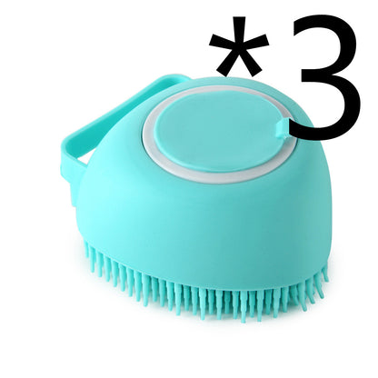 Silicone Dog Bath Brush Glove - Pet Massage & Shampoo Dispenser