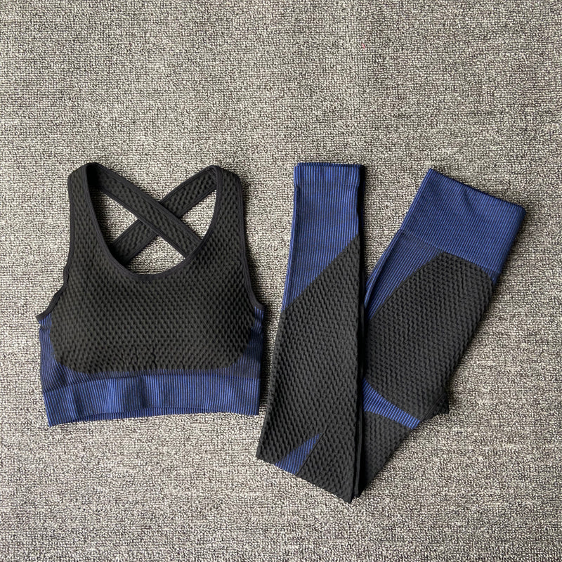 Women's Yoga Set - Long Sleeve Zip Jacket & Leggings Gym Suit