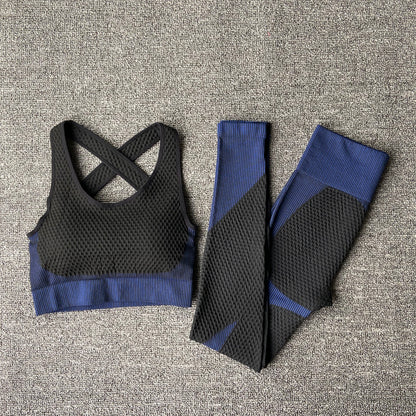 Women's Yoga Set - Long Sleeve Zip Jacket & Leggings Gym Suit