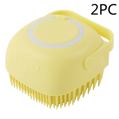 Silicone Dog Bath Brush Glove - Pet Massage & Shampoo Dispenser