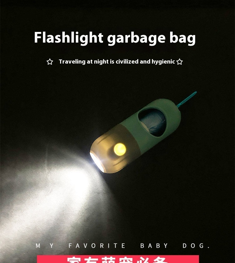 LED Light Pet Waste Bag Dispenser - Dog Poop Bag Holder with Light