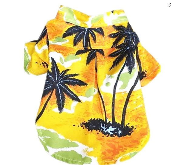 Hawaiian Dog Shirt - Cotton Summer Pet Clothing