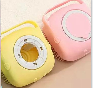 Silicone Dog Bath Brush Glove - Pet Massage & Shampoo Dispenser