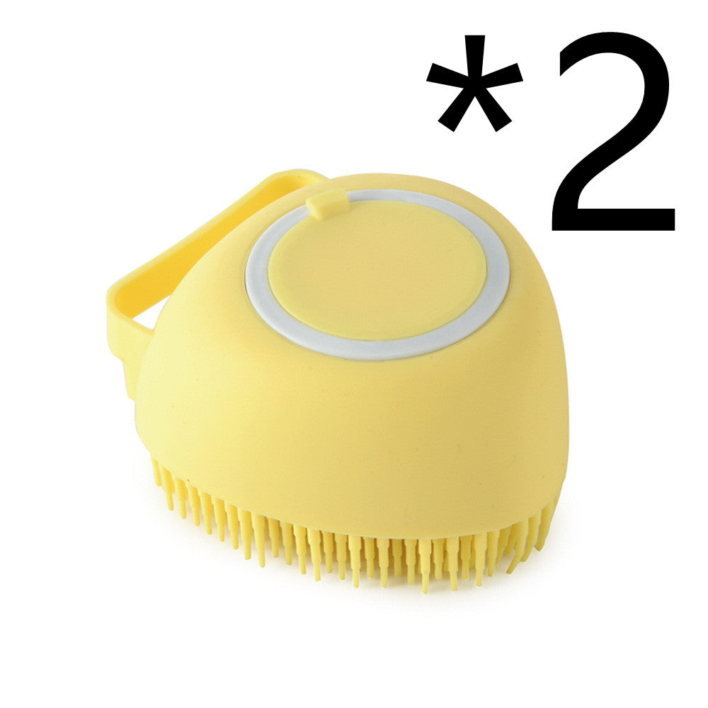 Silicone Dog Bath Brush Glove - Pet Massage & Shampoo Dispenser