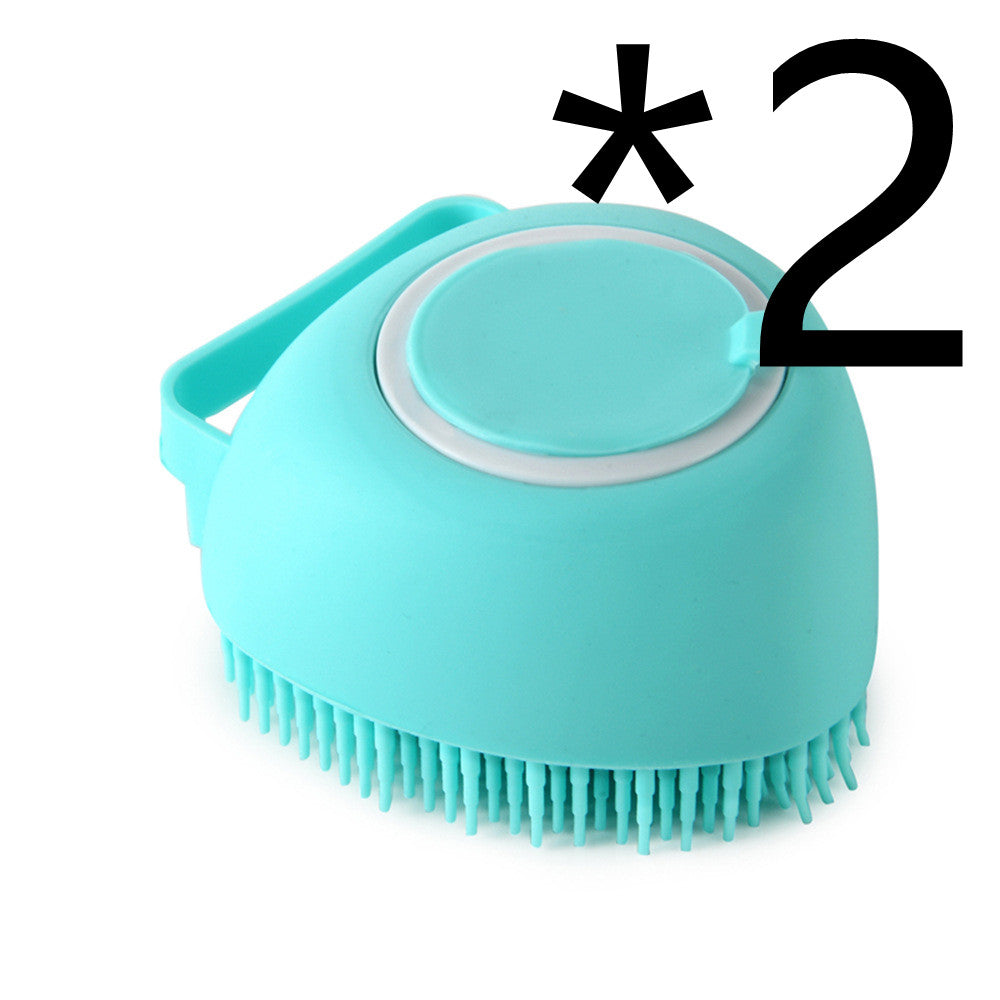 Silicone Dog Bath Brush Glove - Pet Massage & Shampoo Dispenser