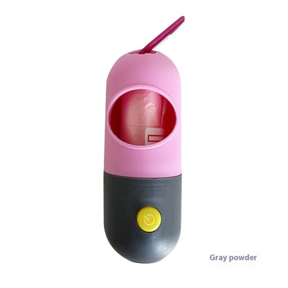 LED Light Pet Waste Bag Dispenser - Dog Poop Bag Holder with Light