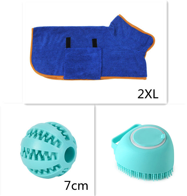 Silicone Dog Bath Brush Glove - Pet Massage & Shampoo Dispenser