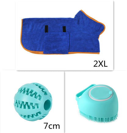 Silicone Dog Bath Brush Glove - Pet Massage & Shampoo Dispenser