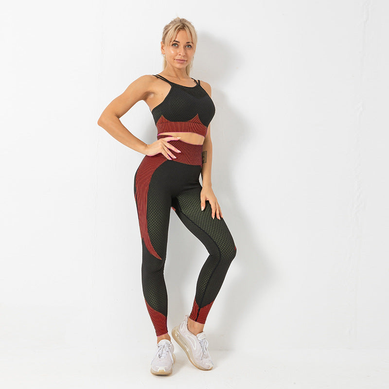 Women's Yoga Set - Long Sleeve Zip Jacket & Leggings Gym Suit