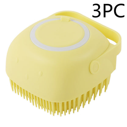 Silicone Dog Bath Brush Glove - Pet Massage & Shampoo Dispenser