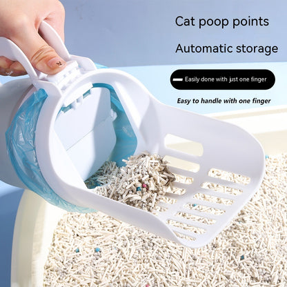 Cat Litter Scoop with Refill Bags - Self-Cleaning Waste System