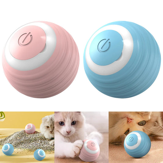 Automatic Moving Cat Toy Ball - Self-Rolling Interactive Kitten Toy