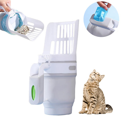 Cat Litter Scoop with Refill Bags - Self-Cleaning Waste System