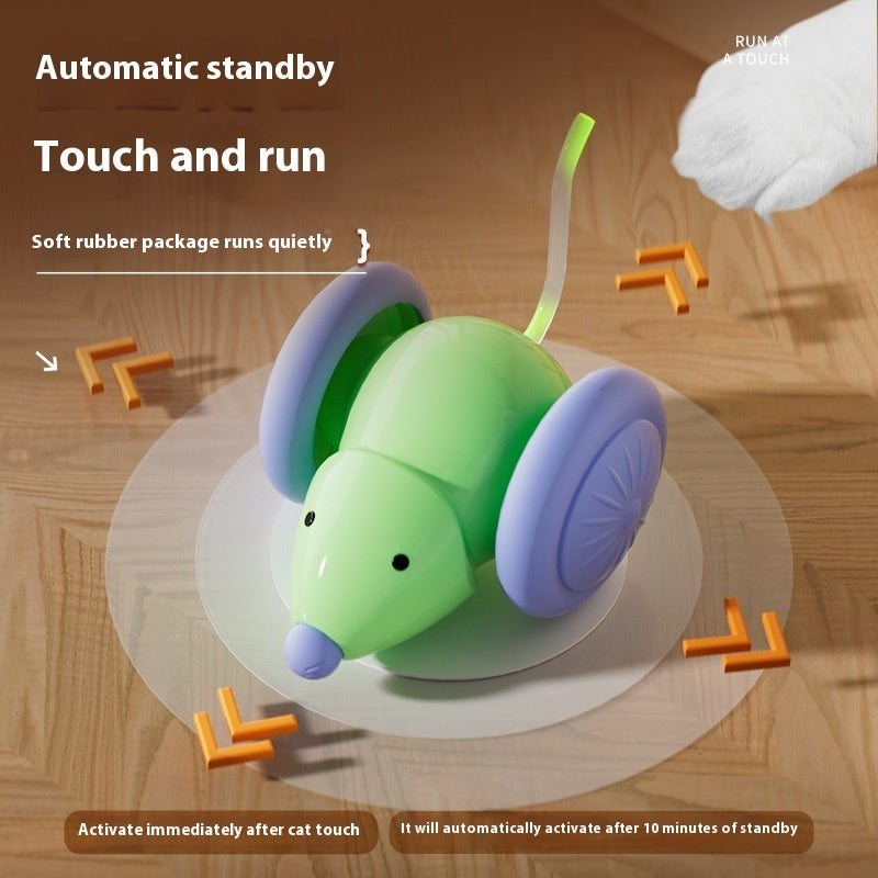 Interactive Cat Toy Electric Mouse Car - Automatic Self-Moving Teaser