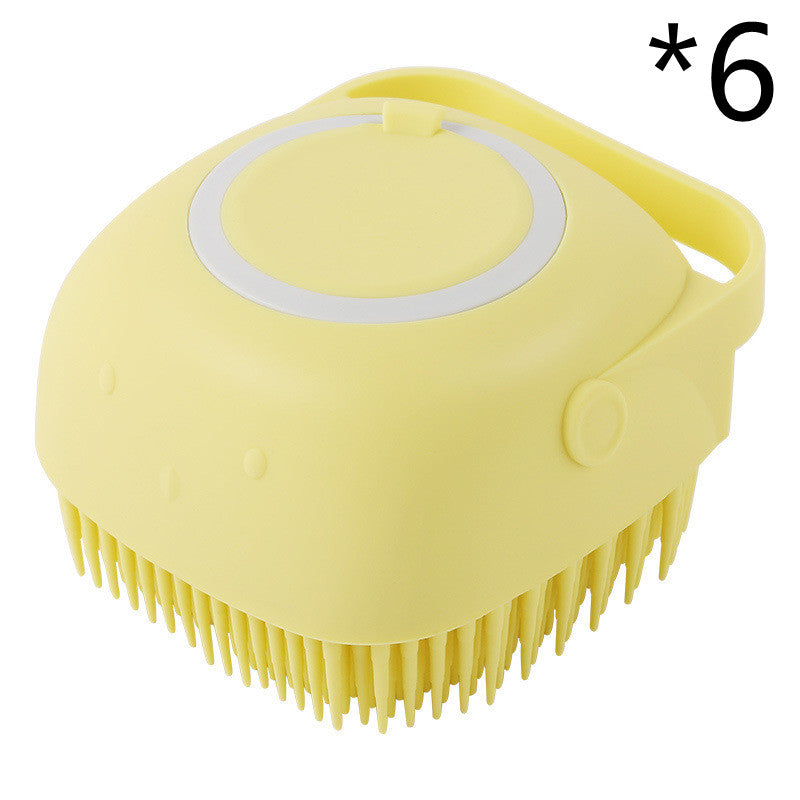 Silicone Dog Bath Brush Glove - Pet Massage & Shampoo Dispenser