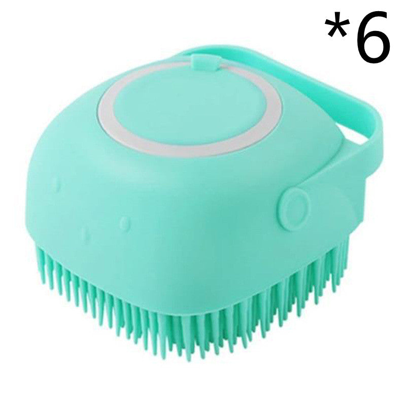 Silicone Dog Bath Brush Glove - Pet Massage & Shampoo Dispenser