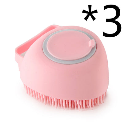 Silicone Dog Bath Brush Glove - Pet Massage & Shampoo Dispenser