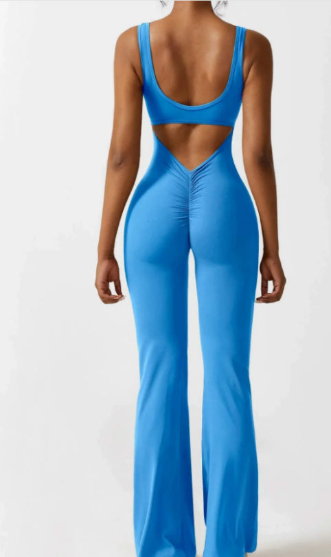 Seamless Yoga Bodysuit - Hollow Design Women's Activewear