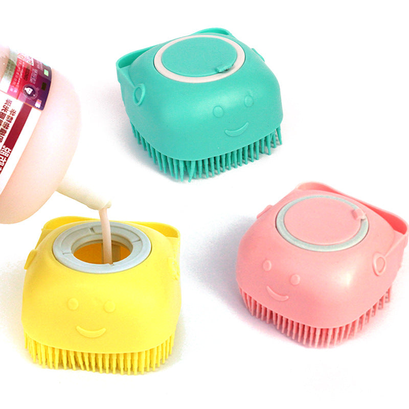 Silicone Dog Bath Brush Glove - Pet Massage & Shampoo Dispenser