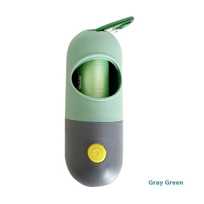 LED Light Pet Waste Bag Dispenser - Dog Poop Bag Holder with Light